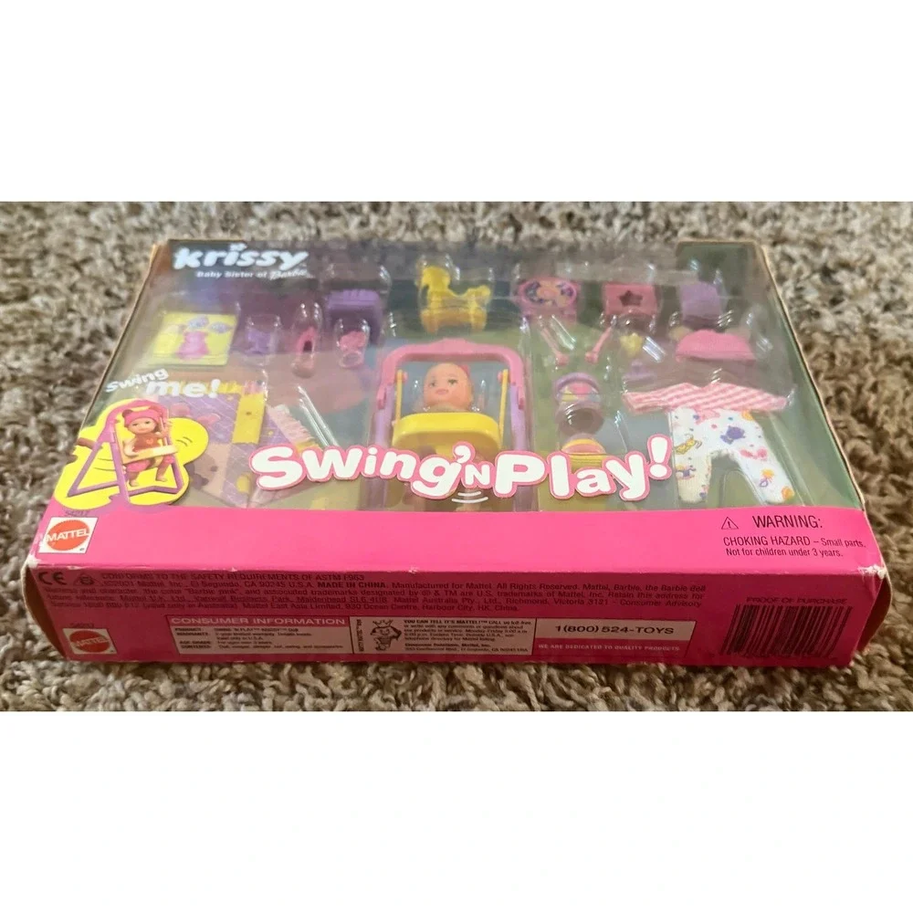 Mattel-Barbie-Swing 'N Play Baby Krissy Doll Play Set (NWT)